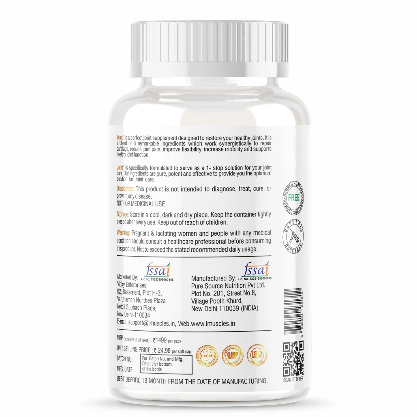 iMuscles Nutrition Joint Advanced Tablets imuscles.in