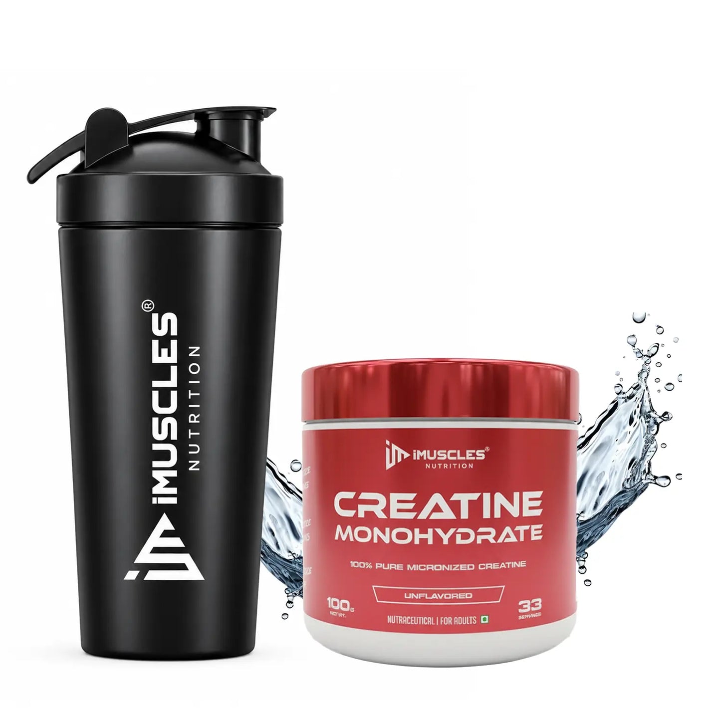 Creatine Monohydrate with Steel Shaker- Combo