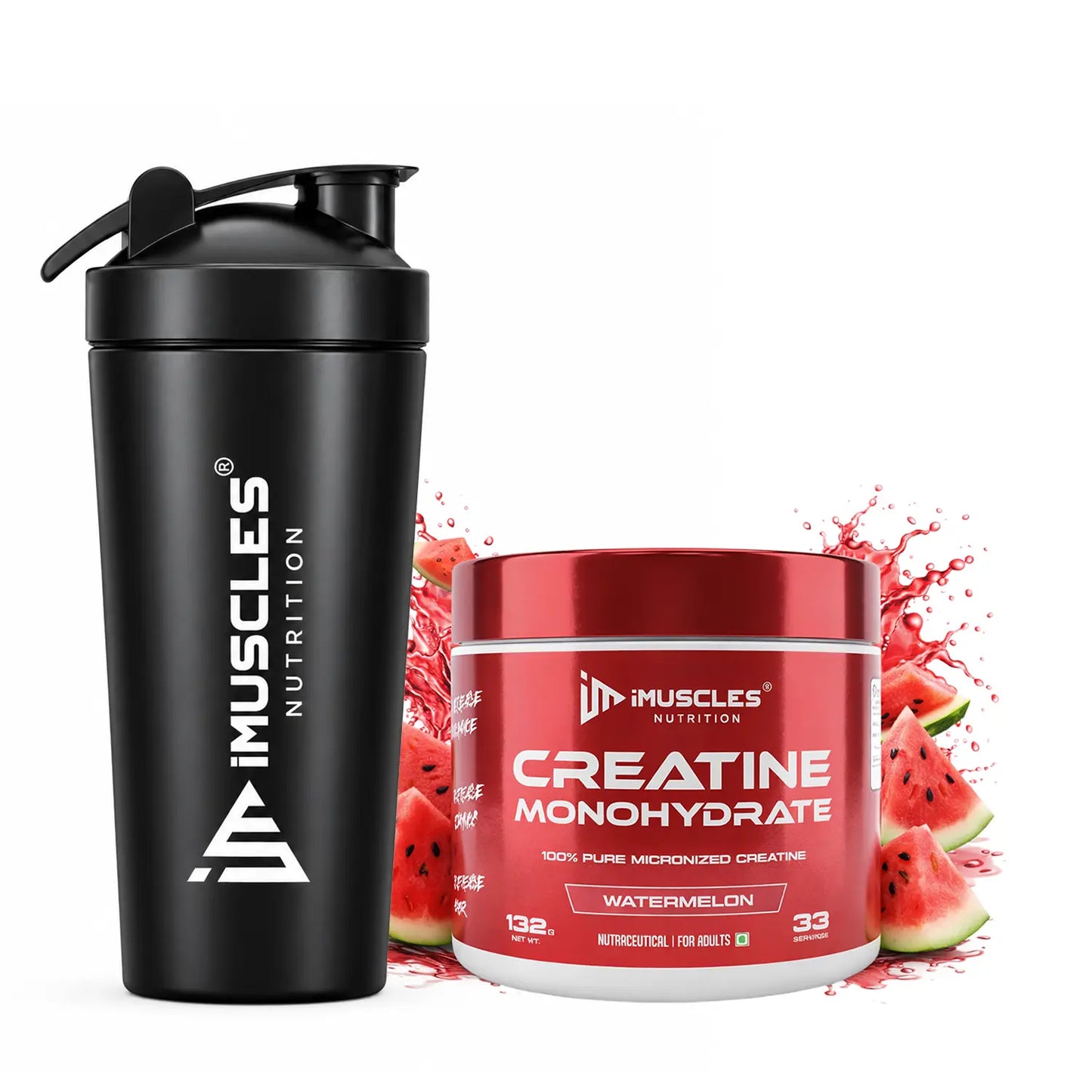 Creatine Monohydrate with Steel Shaker- Combo