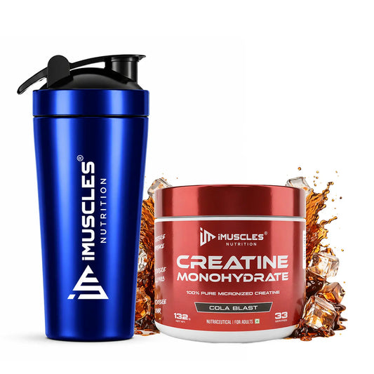 Creatine Monohydrate with Steel Shaker- Combo