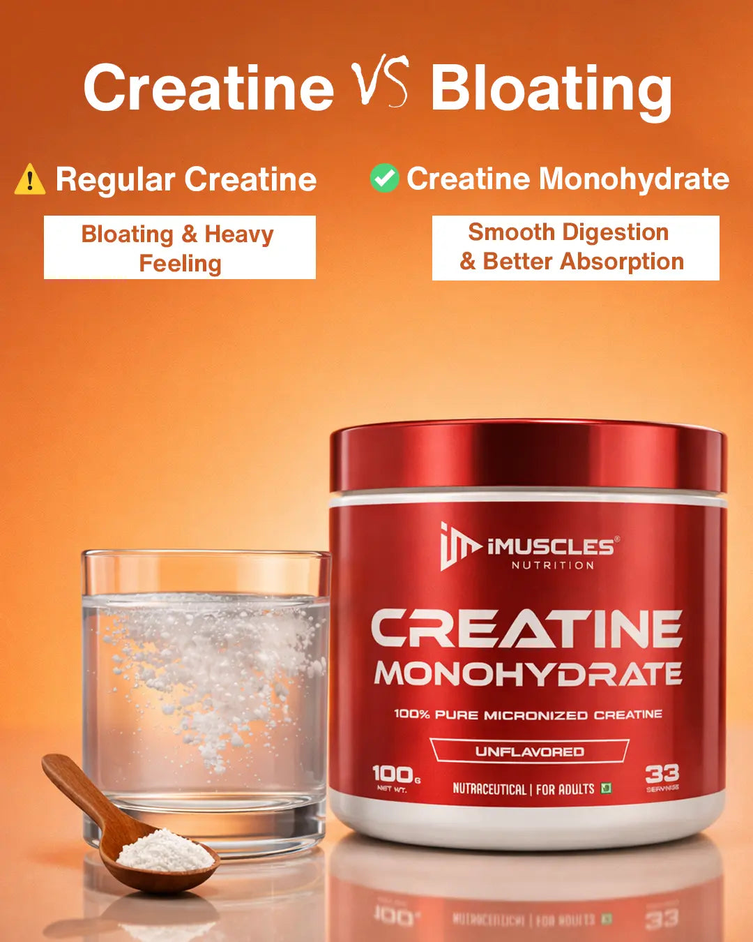 Creatine Monohydrate with Steel Shaker- Combo