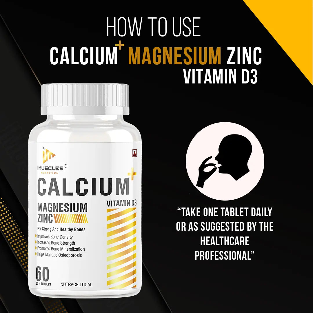 iMuscles Calcium Magnesium & Zinc Tablets imuscles.in