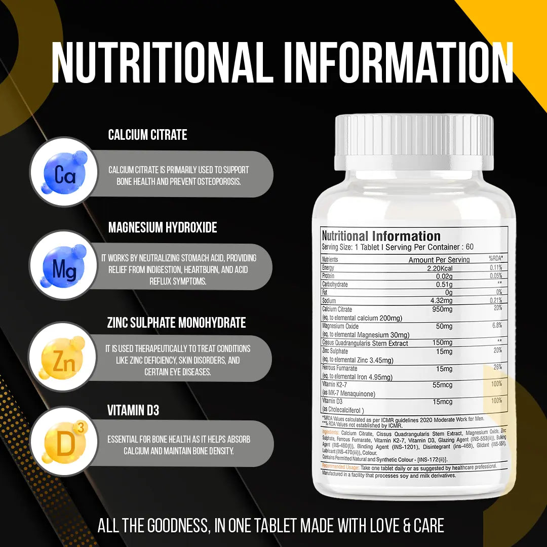 iMuscles Calcium Magnesium & Zinc Tablets imuscles.in