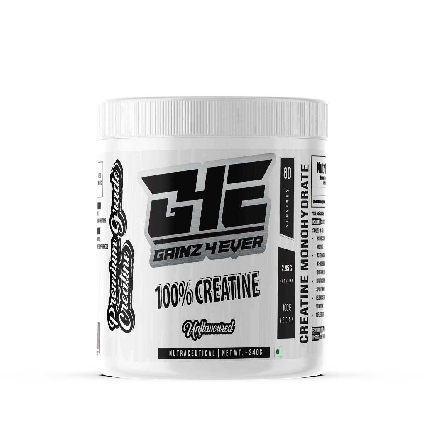 Gainz4Ever - Pure Micronised Creatine Monohydrate Powder (Unflavoured) Gainz4Ever