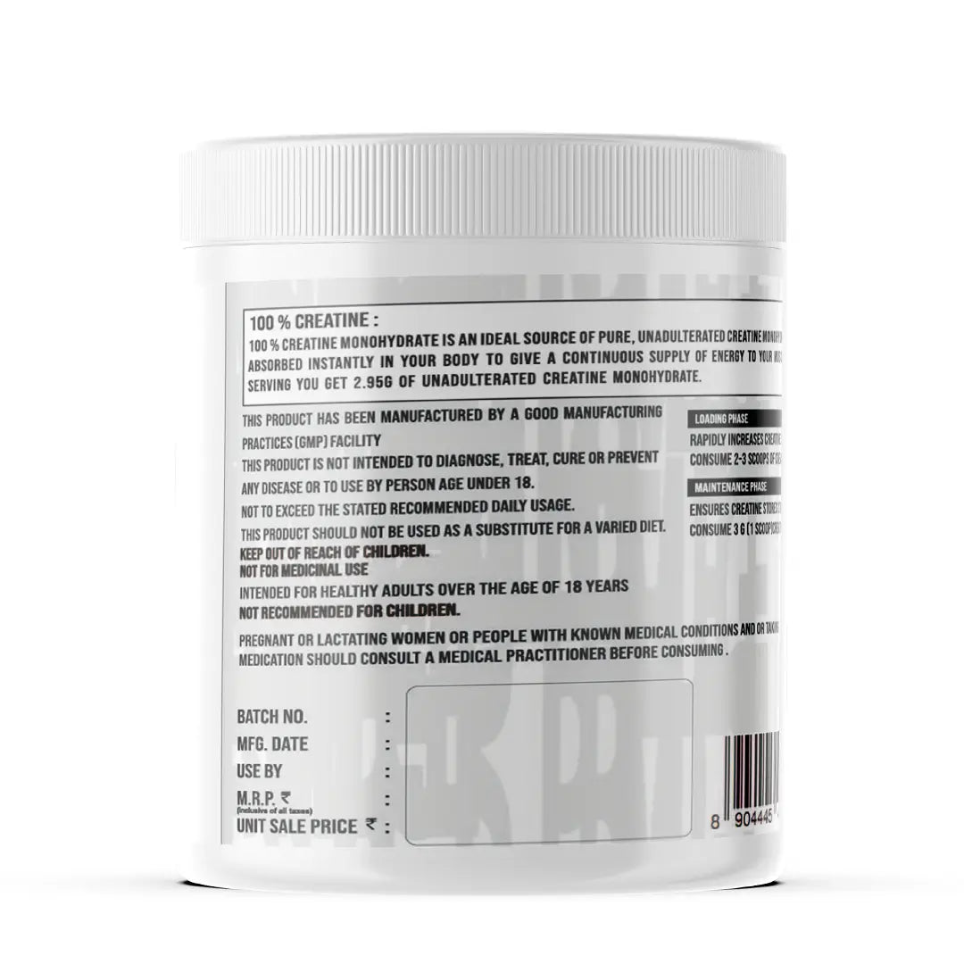 Gainz4Ever - Pure Micronised Creatine Monohydrate Powder- Unflavoured (80 Servings) Gainz4Ever