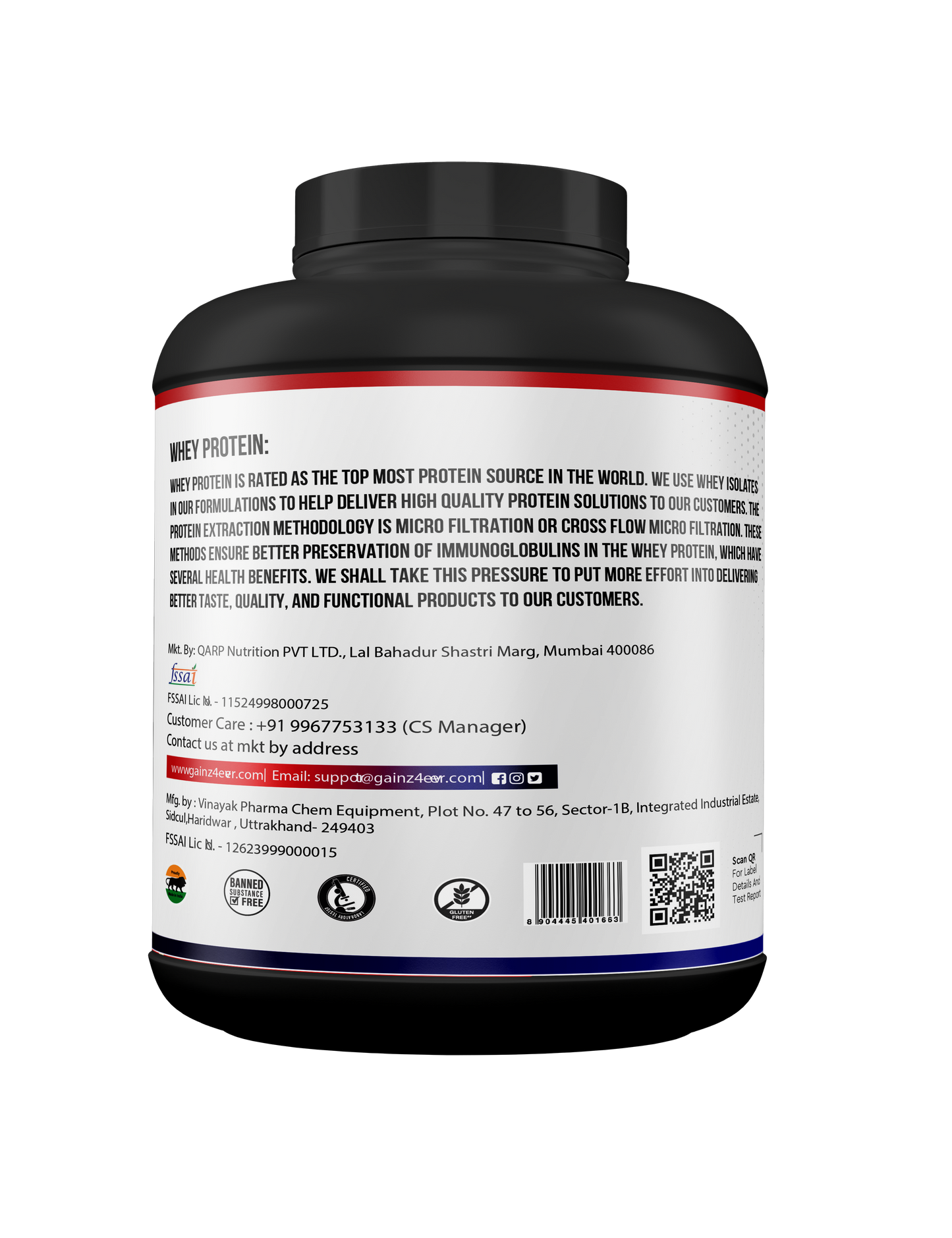 Gainz4Ever Whey Protein – Best Whey Protein for Muscle Gain, Weight Loss & Recovery