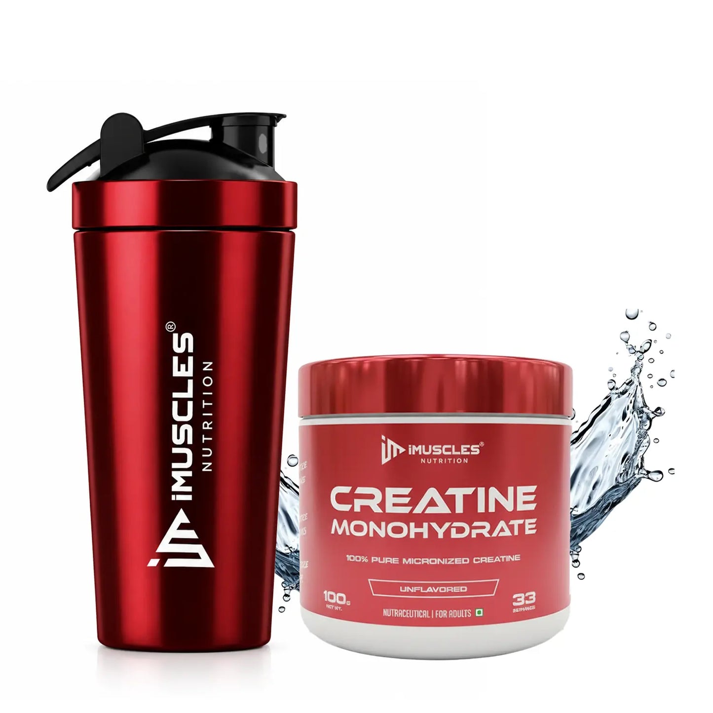Creatine Monohydrate with Steel Shaker- Combo