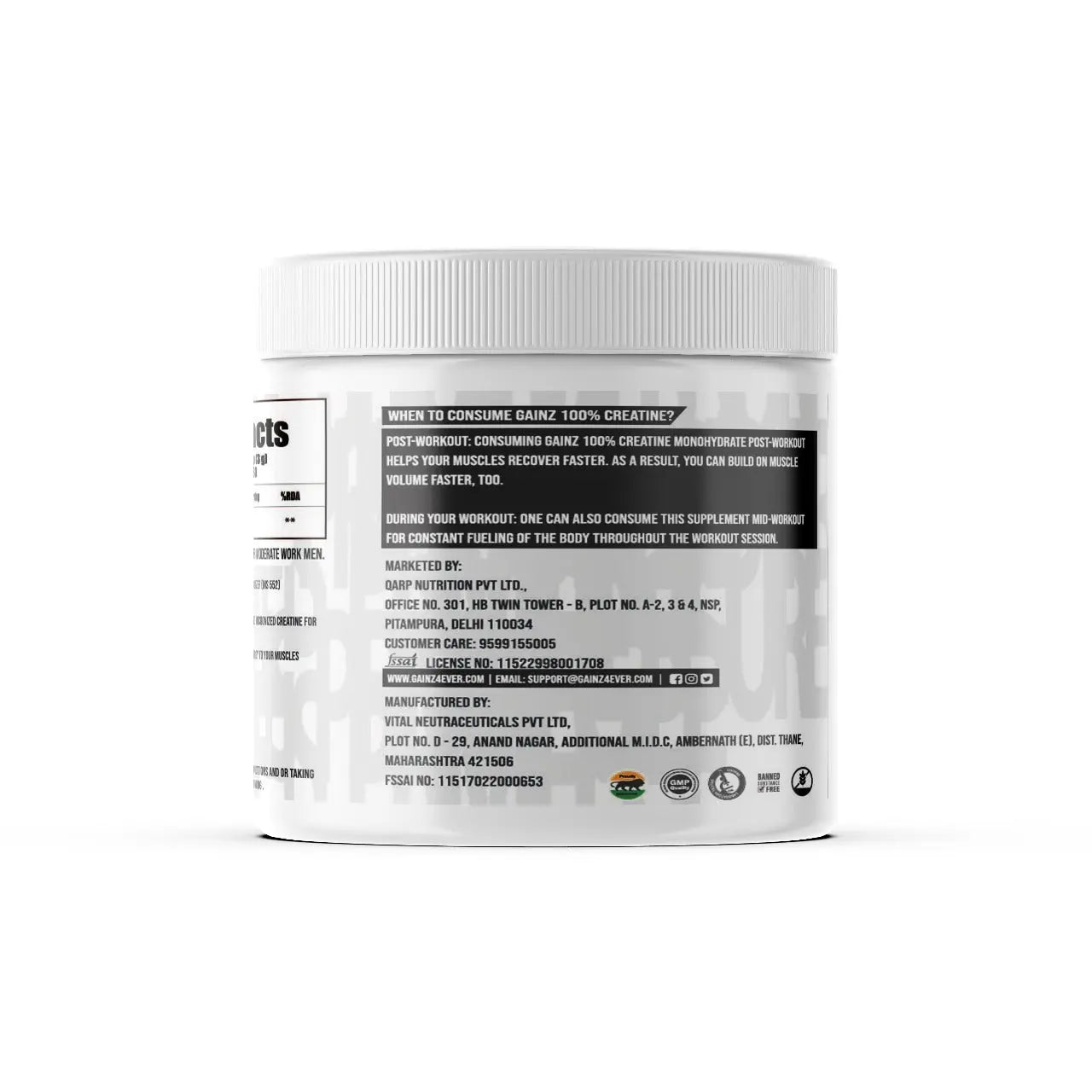 Gainz4Ever - Pure Micronised Creatine Monohydrate Powder (Unflavoured) Gainz4Ever