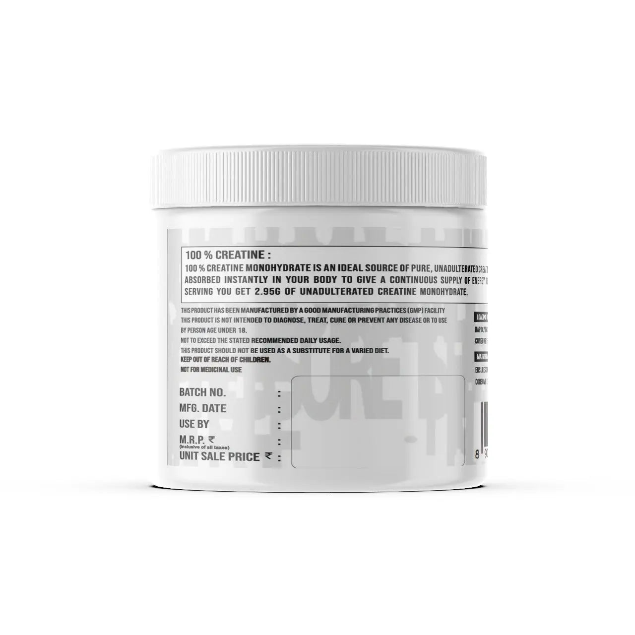 Gainz4Ever - Pure Micronised Creatine Monohydrate Powder (Unflavoured) Gainz4Ever