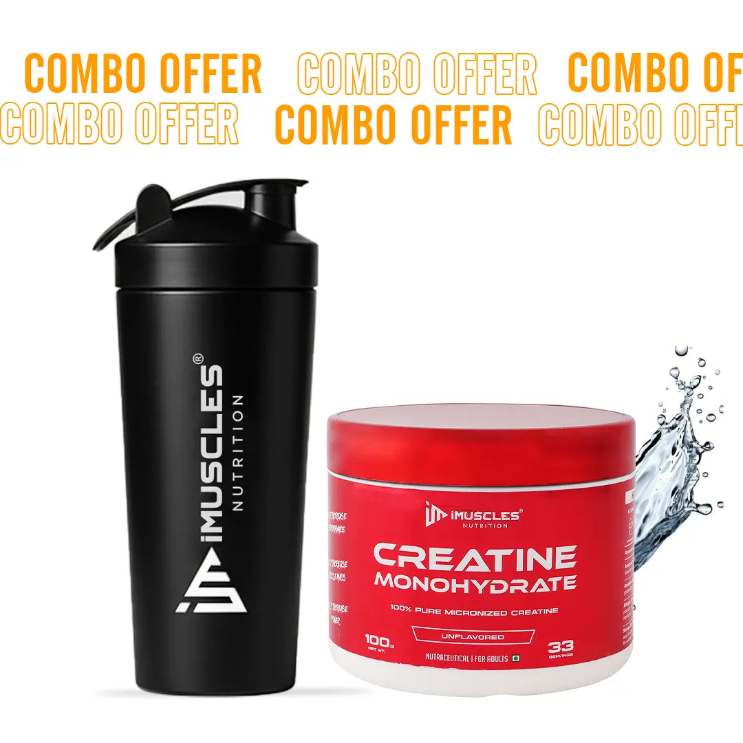 Buy Creatine Monohydrate with Shaker - iMuscles Nutrition imuscles.in