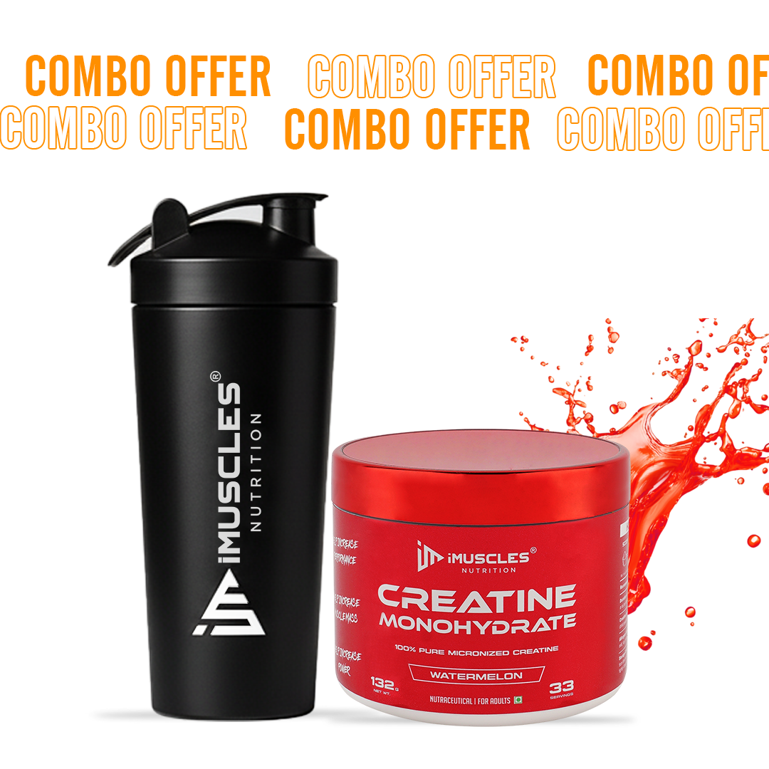 Buy Creatine Monohydrate with Shaker - iMuscles Nutrition