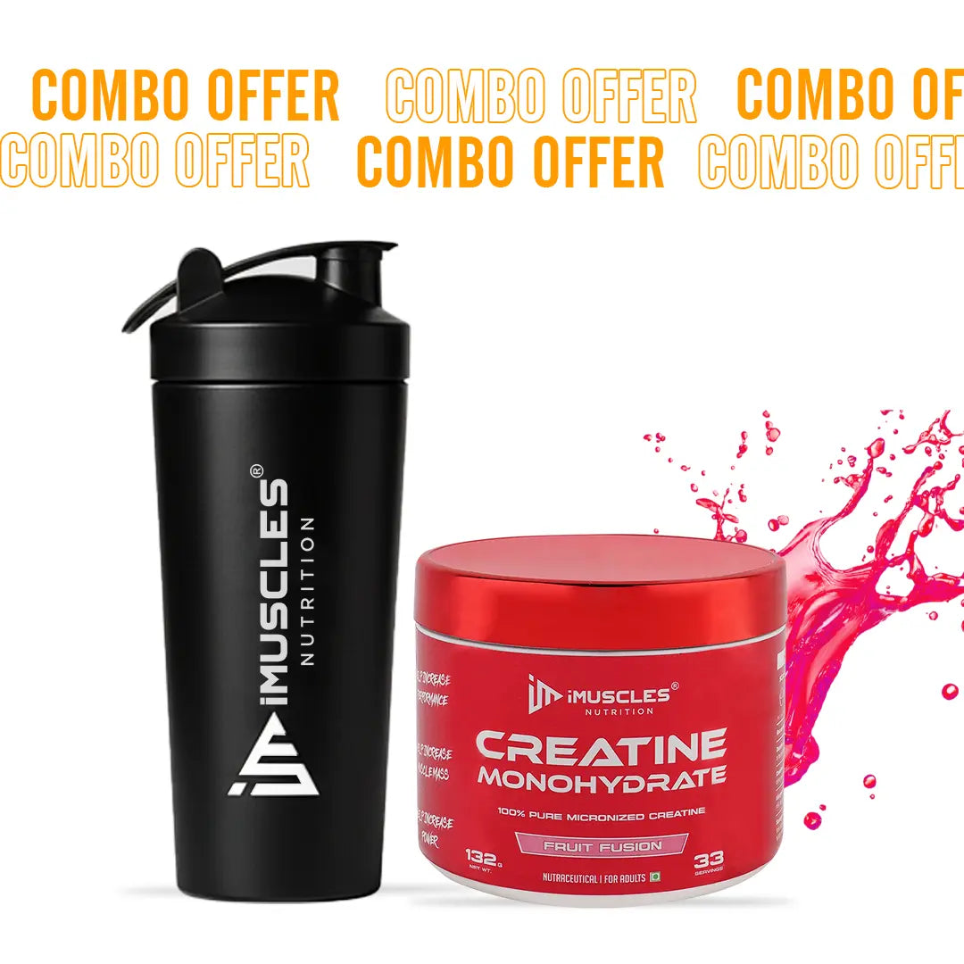 Buy Creatine Monohydrate with Shaker - iMuscles Nutrition imuscles.in