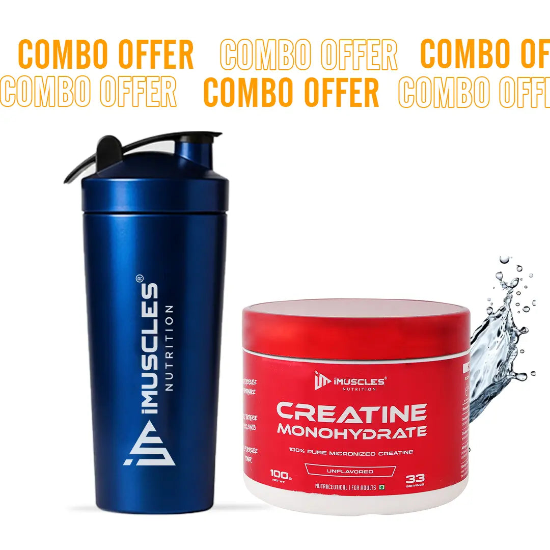 Buy Creatine Monohydrate with Shaker - iMuscles Nutrition imuscles.in