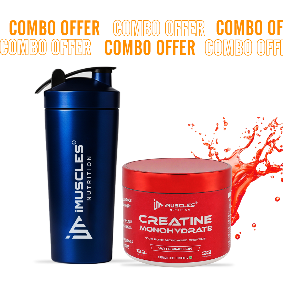 Buy Creatine Monohydrate with Shaker - iMuscles Nutrition