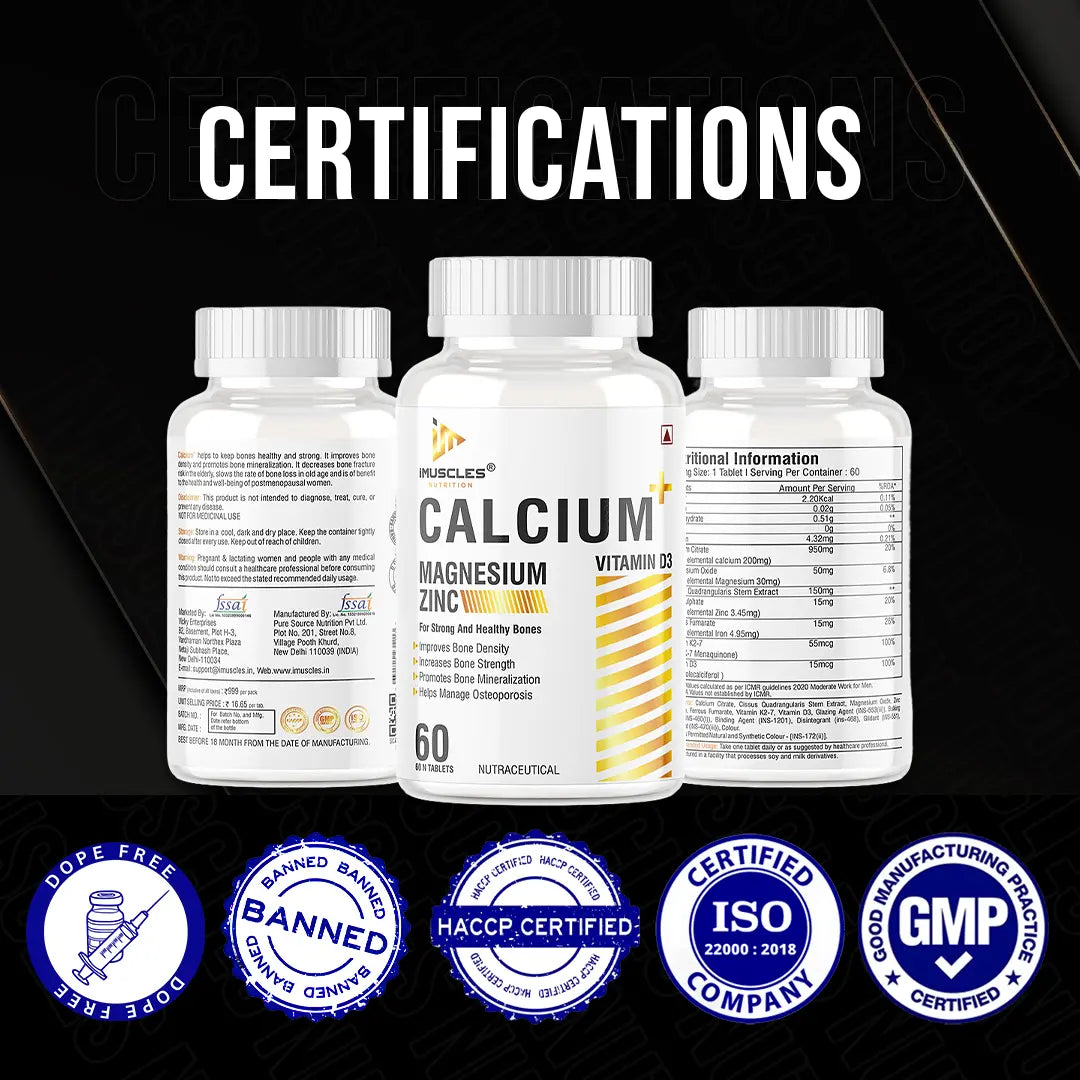 iMuscles Calcium Magnesium & Zinc Tablets imuscles.in