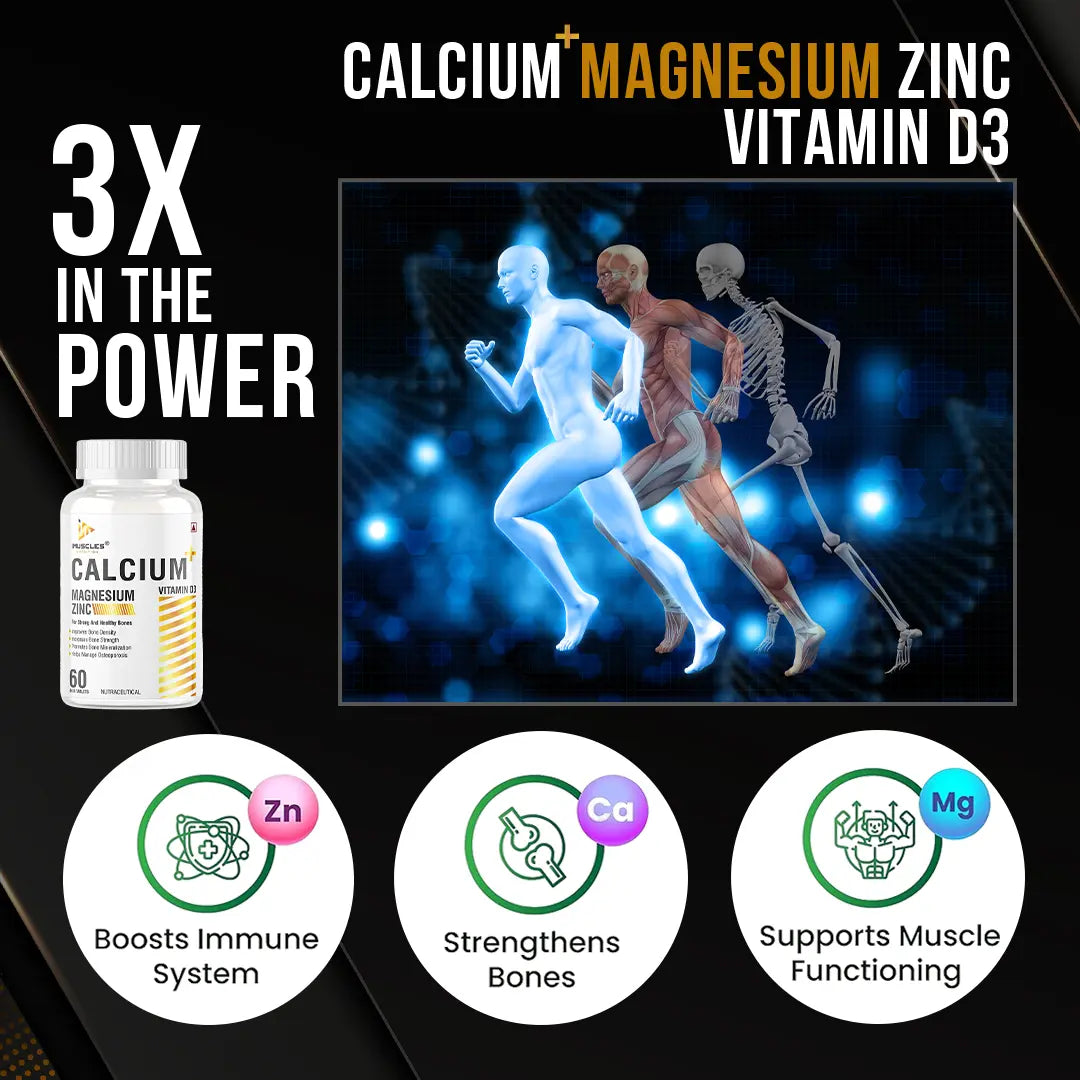 iMuscles Calcium Magnesium & Zinc Tablets imuscles.in
