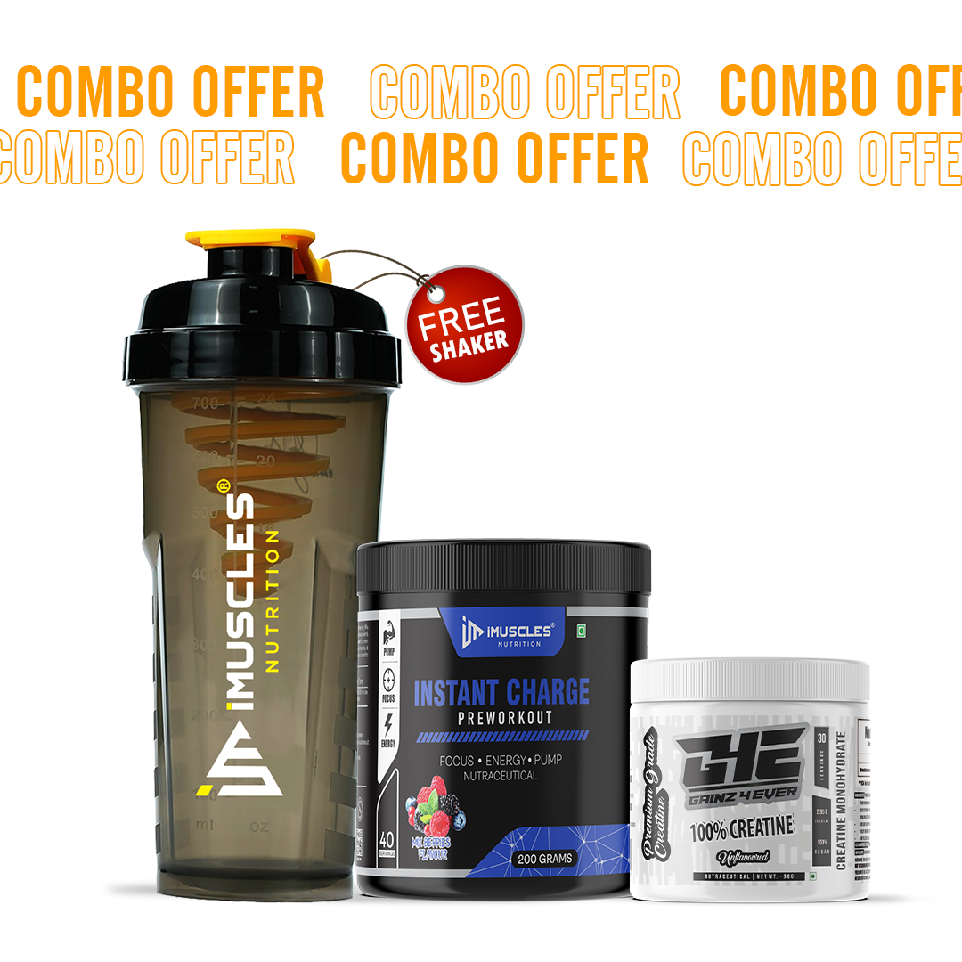 Instant Charge Pre-Workout with Gainz4Ever - Pure Micronised Creatine