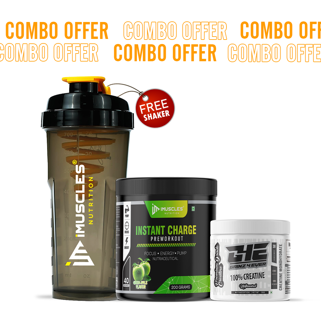 Instant Charge Pre-Workout with Gainz4Ever - Pure Micronised Creatine
