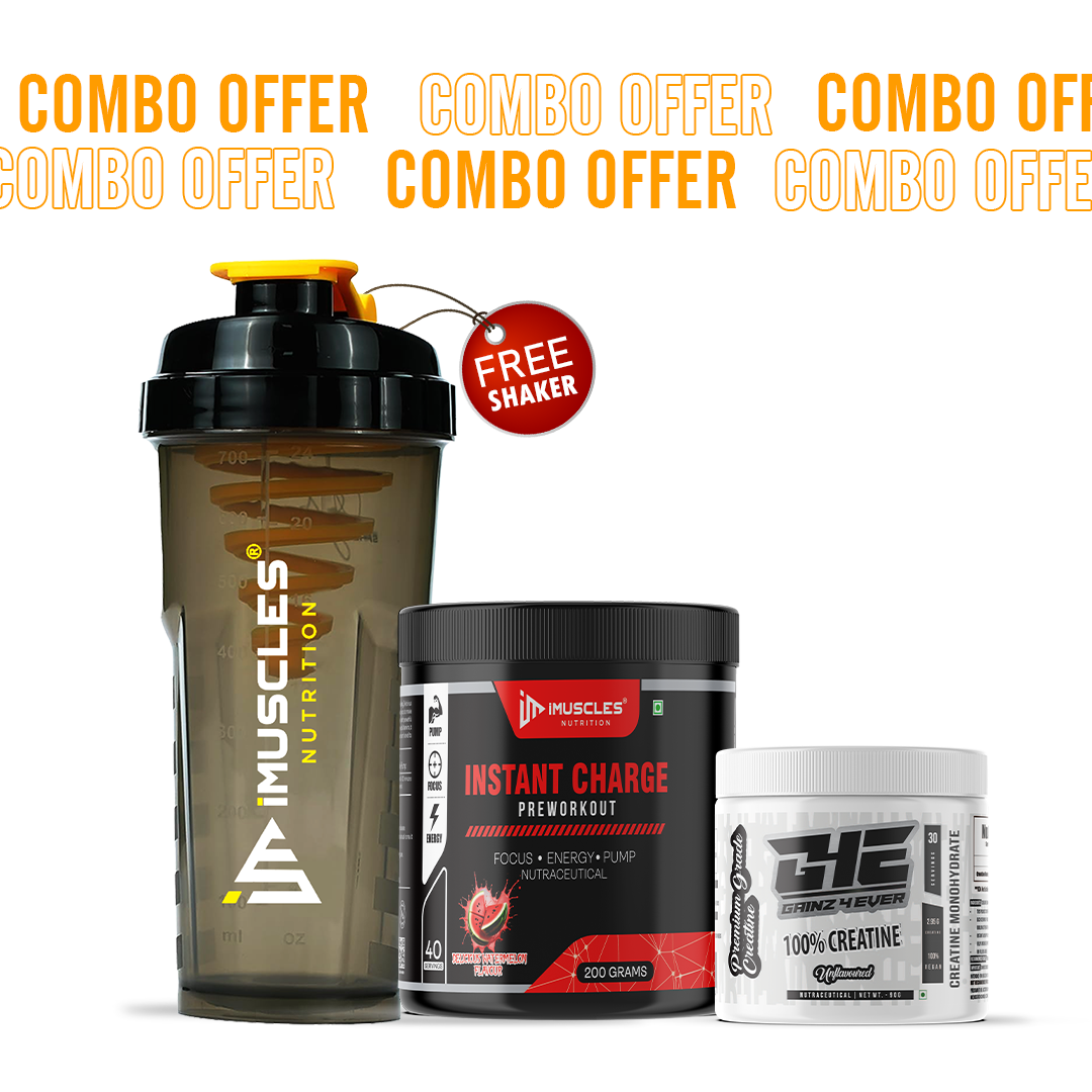 Instant Charge Pre-Workout with Gainz4Ever - Pure Micronised Creatine