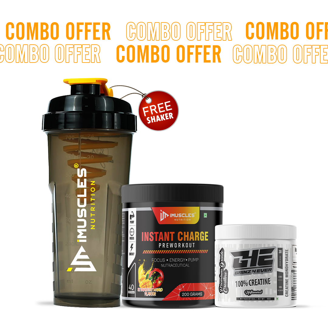Instant Charge Pre-Workout with Gainz4Ever - Pure Micronised Creatine
