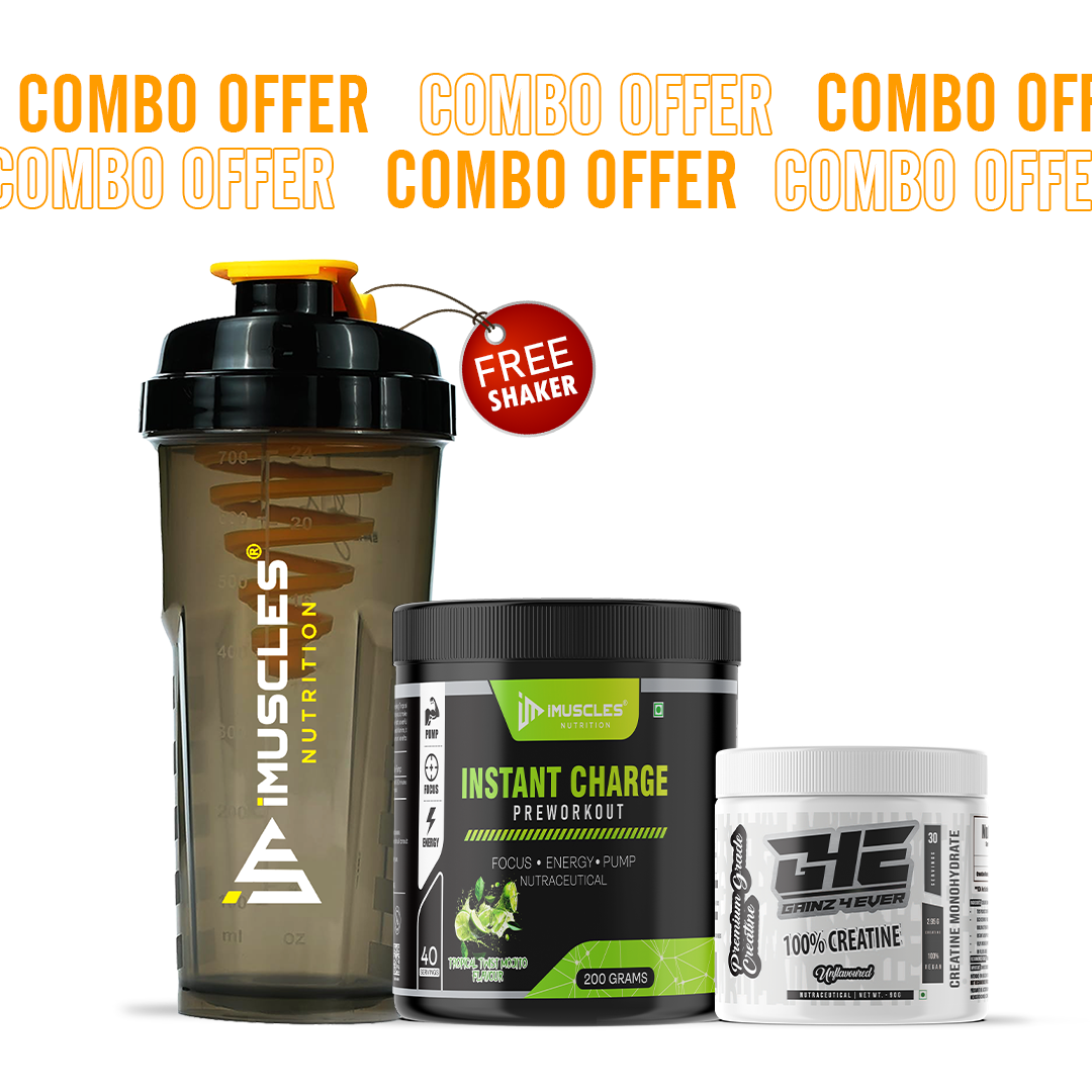 Instant Charge Pre-Workout with Gainz4Ever - Pure Micronised Creatine