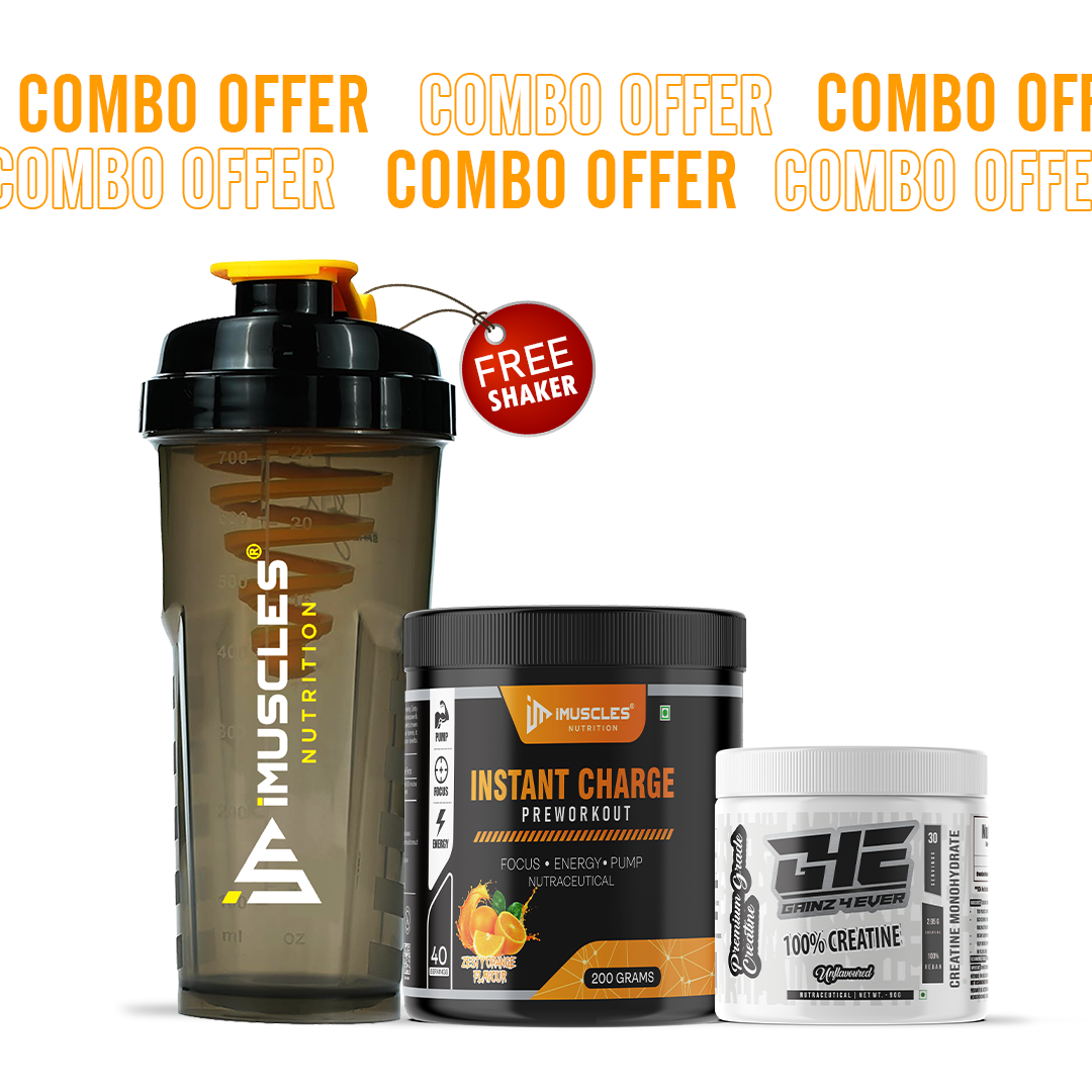 Instant Charge Pre-Workout with Gainz4Ever - Pure Micronised Creatine