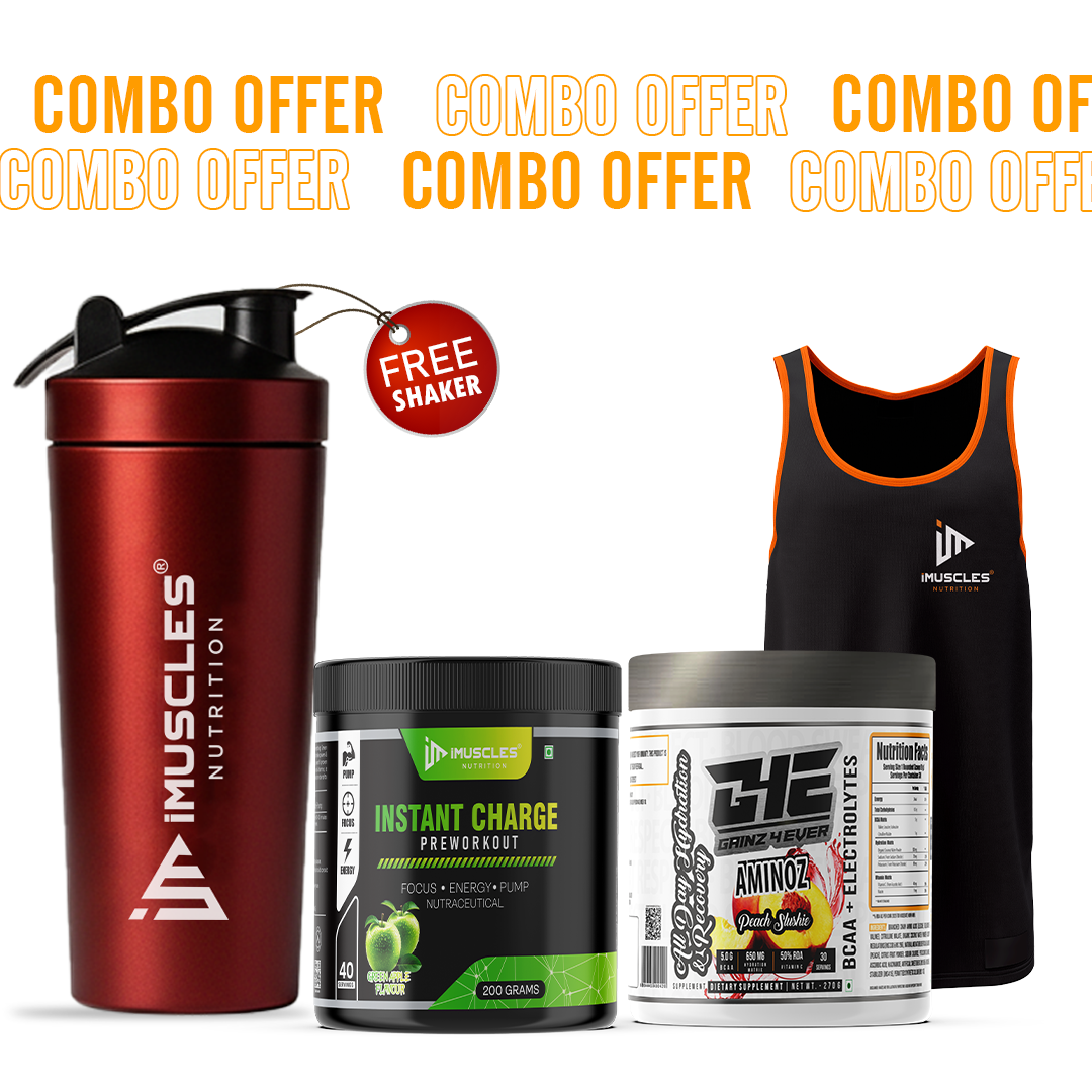 Instant Charge Pre-Workout with Gainz4Ever -Aminoz and Gym Vest