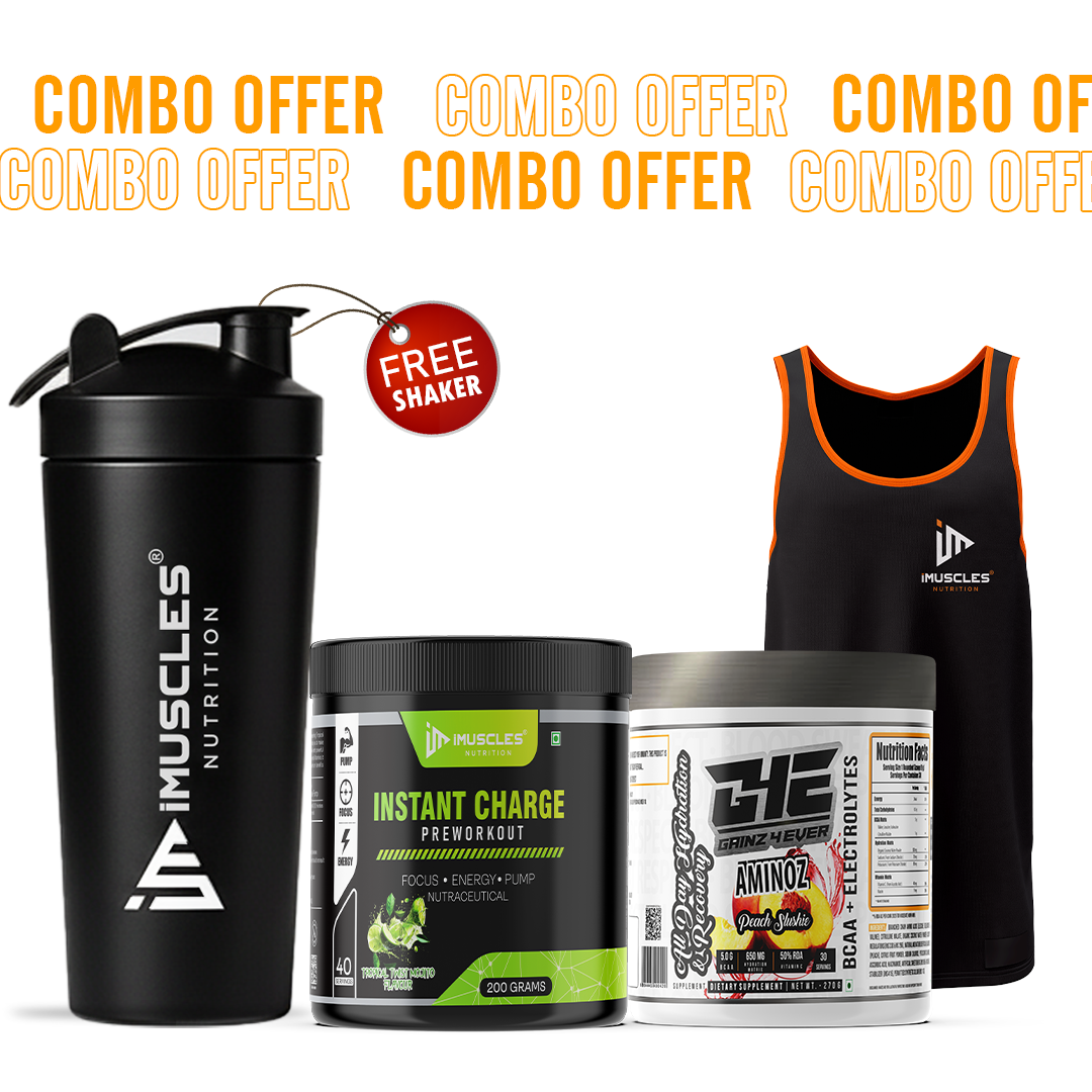 Instant Charge Pre-Workout with Gainz4Ever -Aminoz and Gym Vest