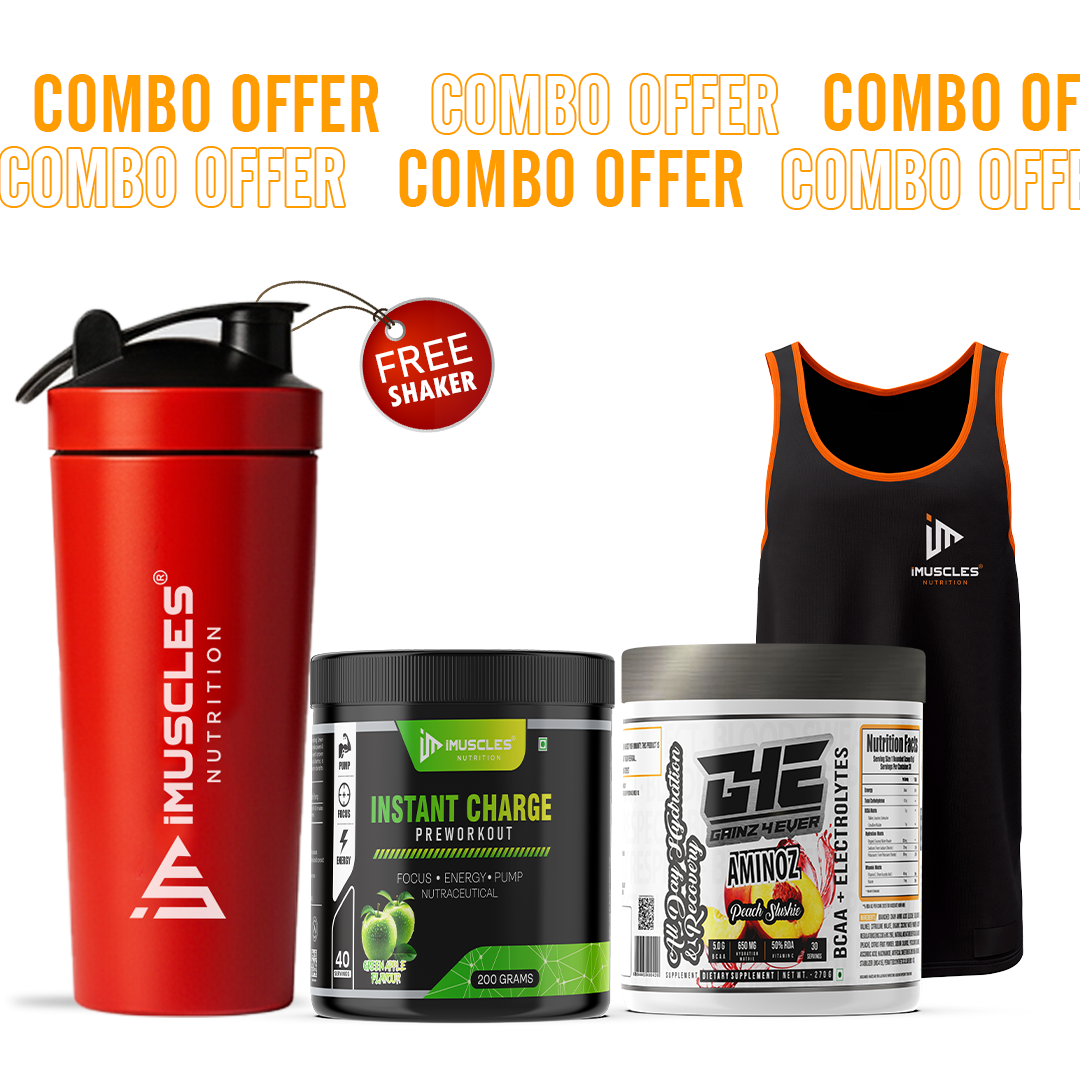 Instant Charge Pre-Workout with Gainz4Ever -Aminoz and Gym Vest