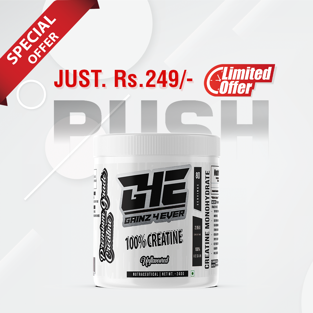 Gainz4Ever - Pure Micronised Creatine Monohydrate Powder (Unflavoured)