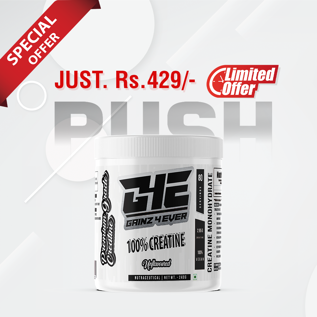 Gainz4Ever - Pure Micronised Creatine Monohydrate Powder (Unflavoured)