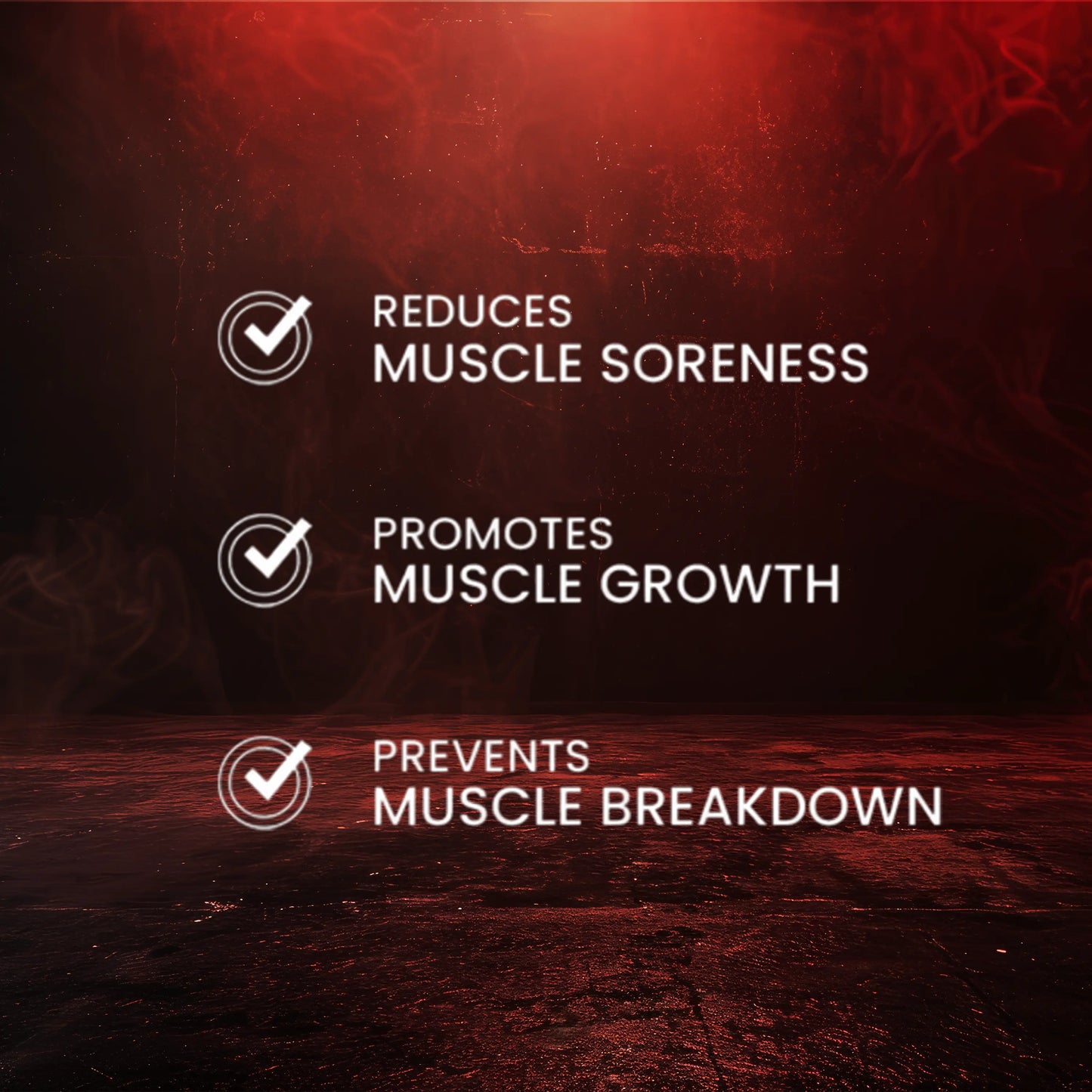 iMuscles Nutrition banner for Gluta Pro, a high-strength 100% L-Glutamine powder. The image shows a hand holding a 250g black and red tub against a dark textured background. Text highlights muscle recovery, immunity support, and gut health benefits.