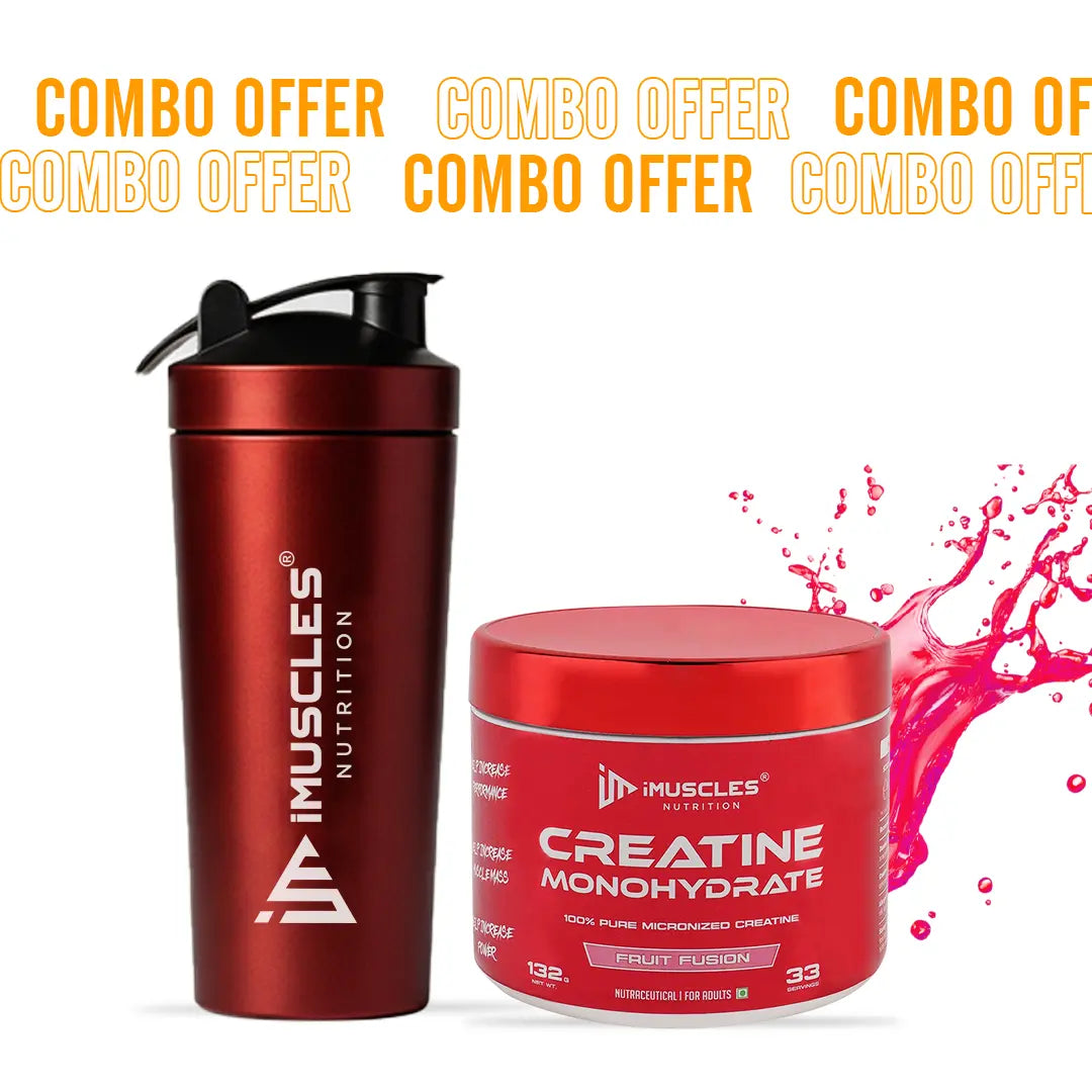 Buy Creatine Monohydrate with Shaker - iMuscles Nutrition imuscles.in