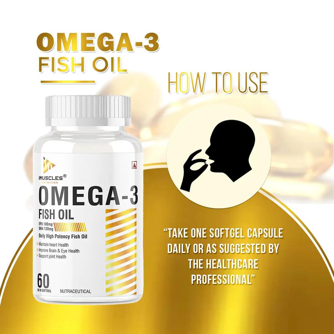 iMuscles Nutrition Omega-3 Fish Oil Capsules imuscles.in