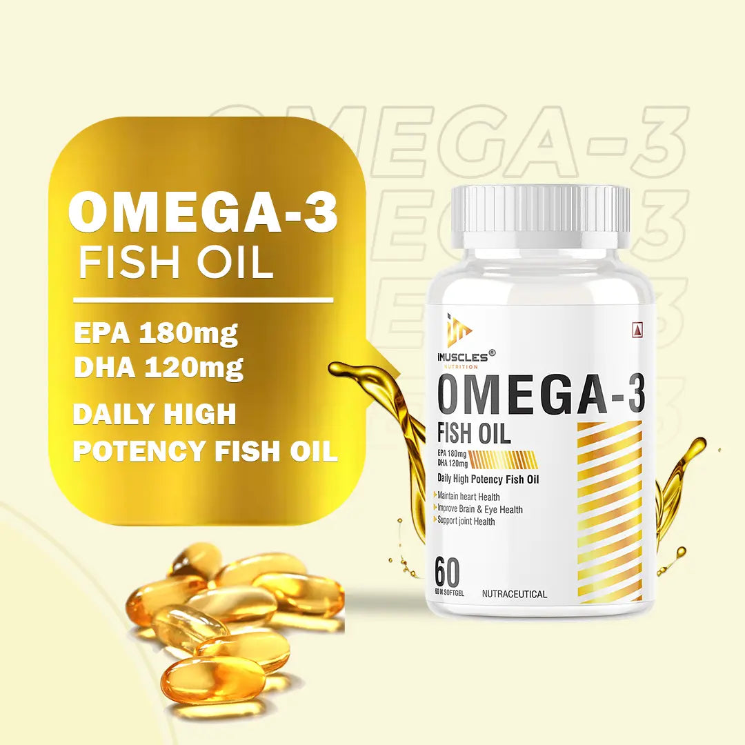 iMuscles Nutrition Omega-3 Fish Oil Capsules imuscles.in