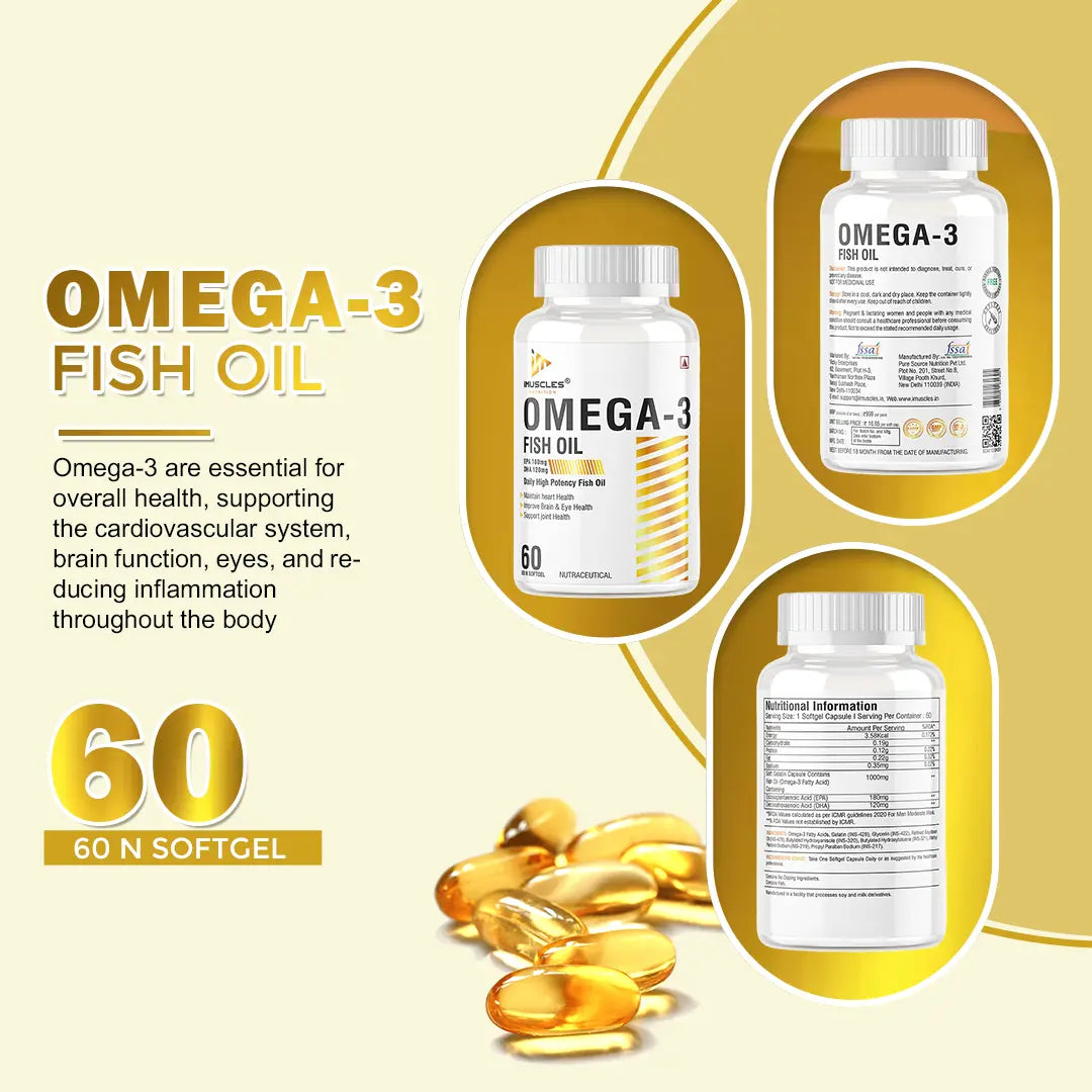 iMuscles Nutrition Omega-3 Fish Oil Capsules imuscles.in
