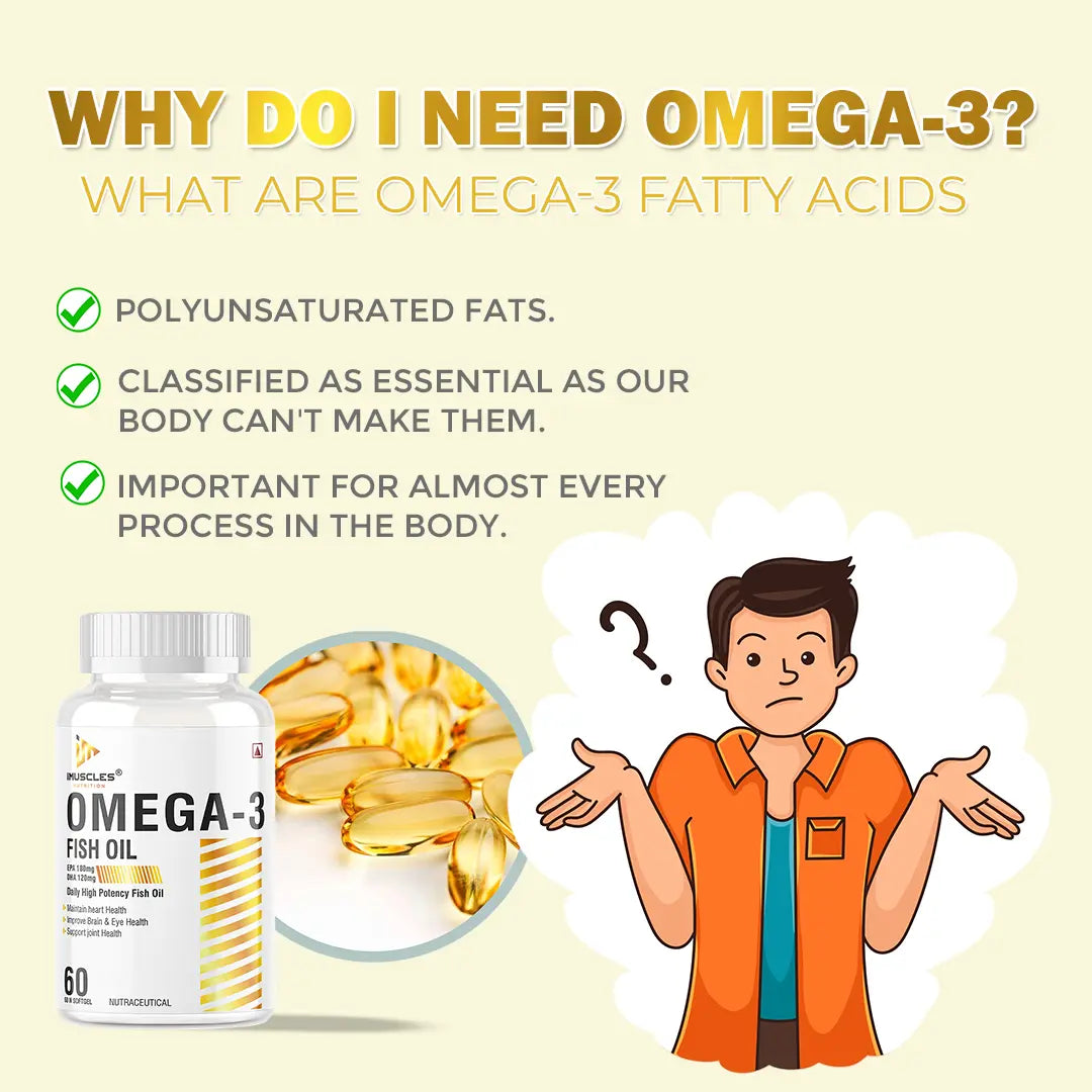 iMuscles Nutrition Omega-3 Fish Oil Capsules imuscles.in