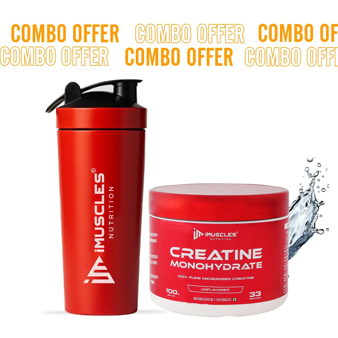 Buy Creatine Monohydrate with Shaker - iMuscles Nutrition imuscles.in