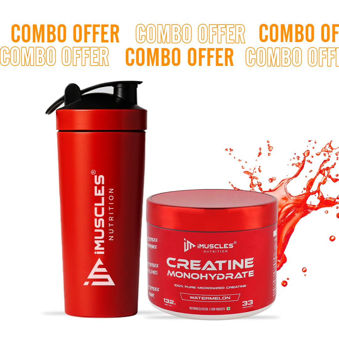 Buy Creatine Monohydrate with Shaker - iMuscles Nutrition