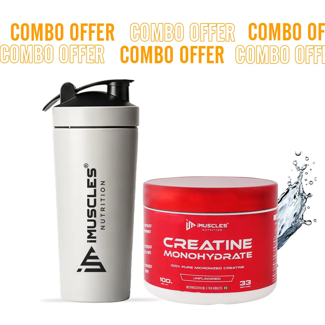 Buy Creatine Monohydrate with Shaker - iMuscles Nutrition imuscles.in