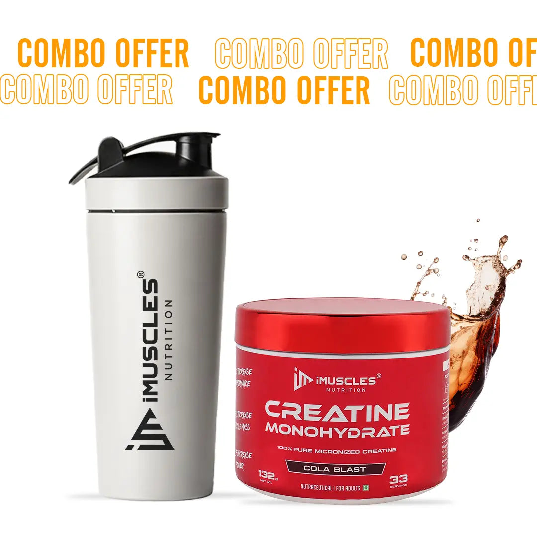 Buy Creatine Monohydrate with Shaker - iMuscles Nutrition imuscles.in