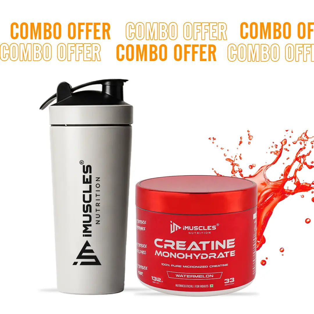 Buy Creatine Monohydrate with Shaker - iMuscles Nutrition imuscles.in