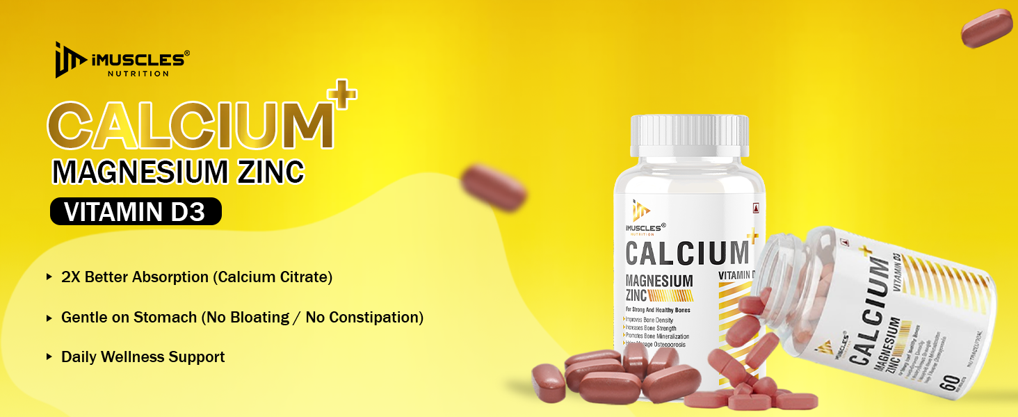 Calcium Magnesium & Zinc Tablets | 60 Tablets
