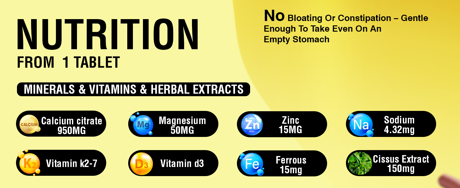 Calcium Magnesium & Zinc Tablets | 60 Tablets