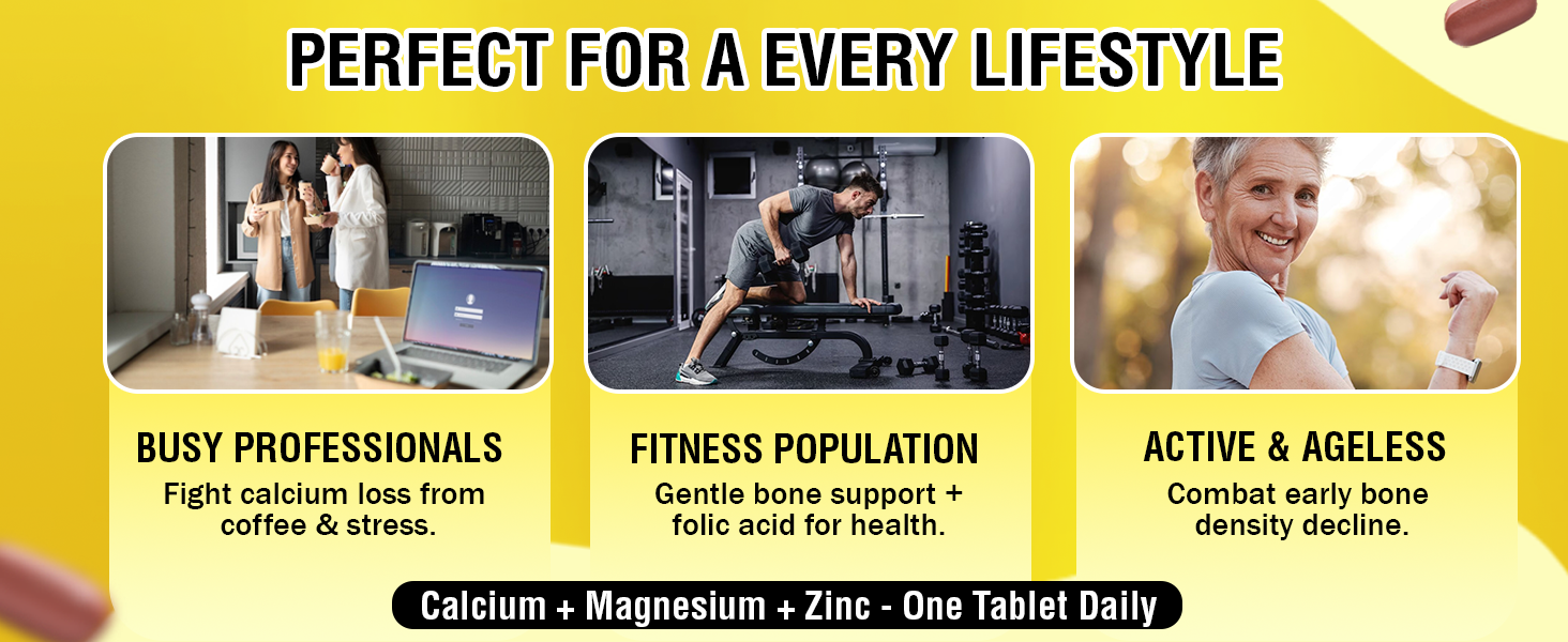 Calcium Magnesium & Zinc Tablets | 60 Tablets