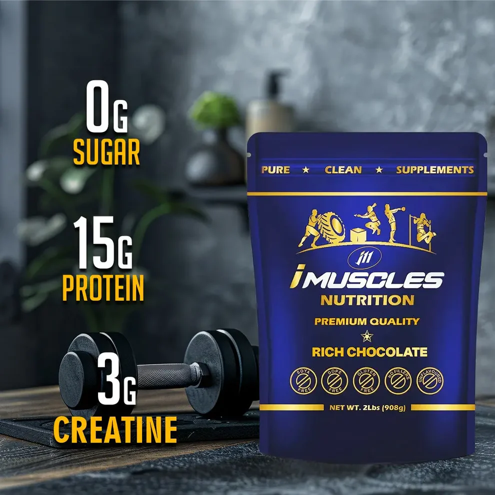 Super Mass Gainer - High Calorie Weight Gainer (Rich Chocolate, 2Lbs/908g)