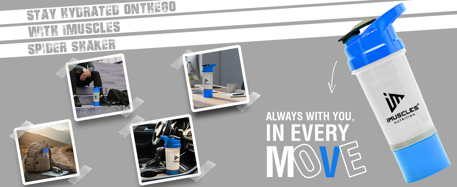 Spider Shaker- 600ML (Blue)