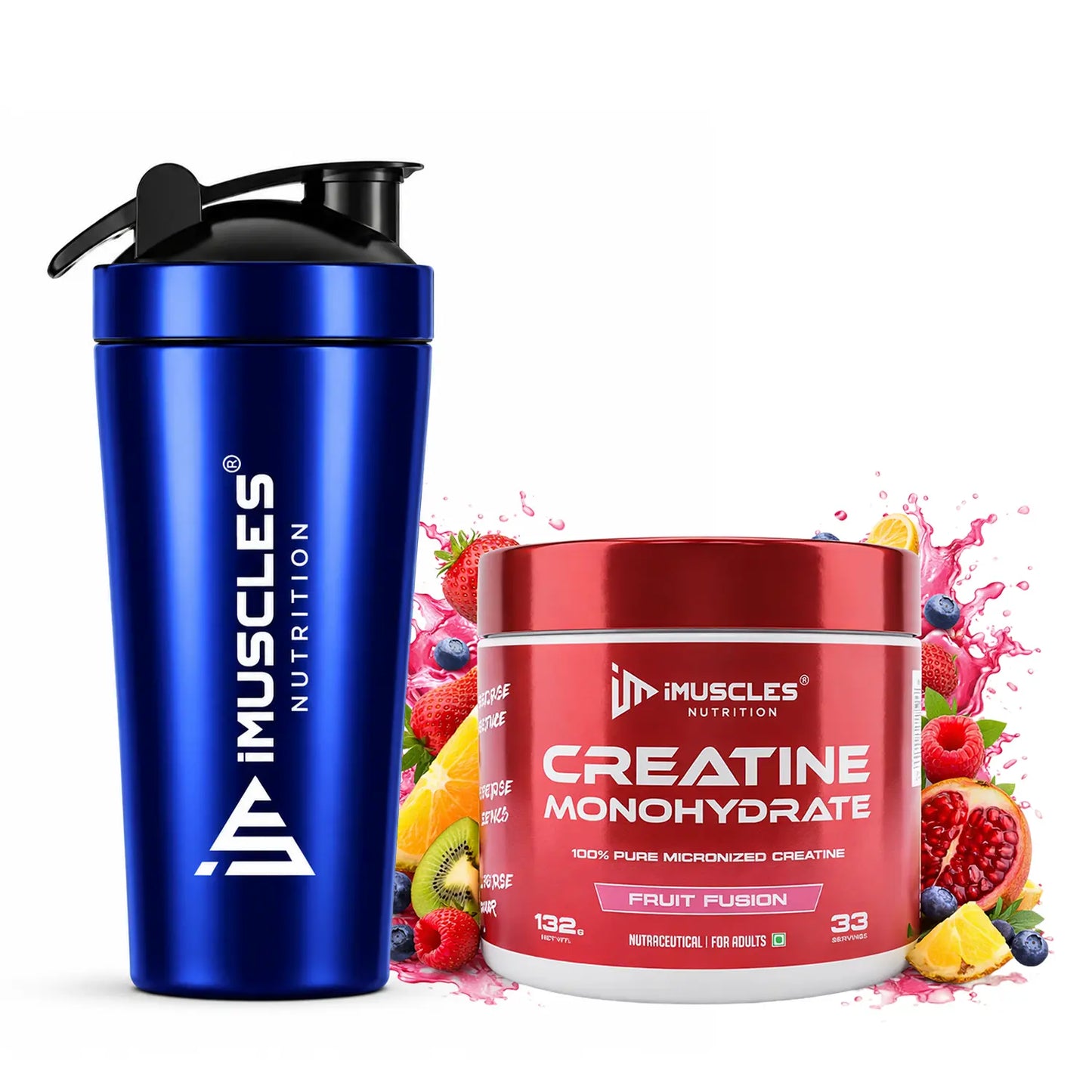 Creatine Monohydrate with Steel Shaker- Combo