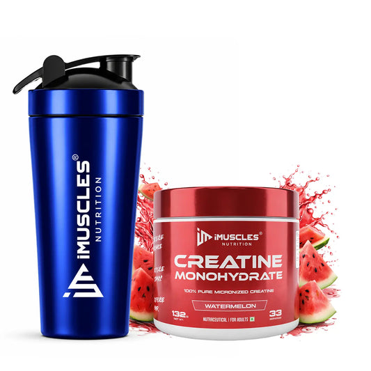 Creatine Monohydrate with Steel Shaker- Combo