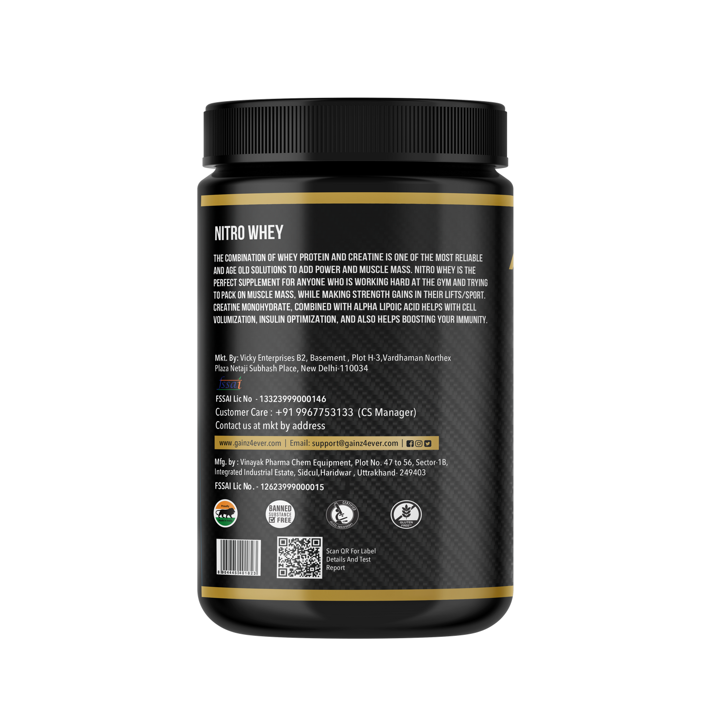 Gainz4Ever Nitro Whey | 30g Protein